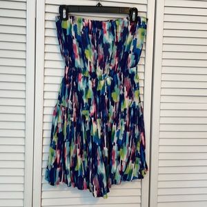 Multicolor strapless dress